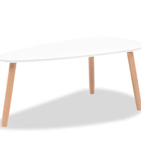 2-tlg. Couchtisch-Set Massivholz Kiefer Weiß