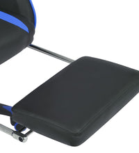 Neigbarer Racing-Bürostuhl mit Fußstütze Blau