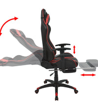 Neigbarer Racing-Bürostuhl mit Fußstütze Rot