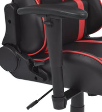 Neigbarer Racing-Bürostuhl mit Fußstütze Rot