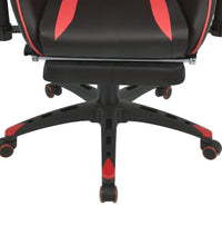 Neigbarer Racing-Bürostuhl mit Fußstütze Rot
