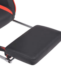 Neigbarer Racing-Bürostuhl mit Fußstütze Rot