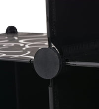 Regalsystem Würfel-Regal mit 6 Fächern Schwarz