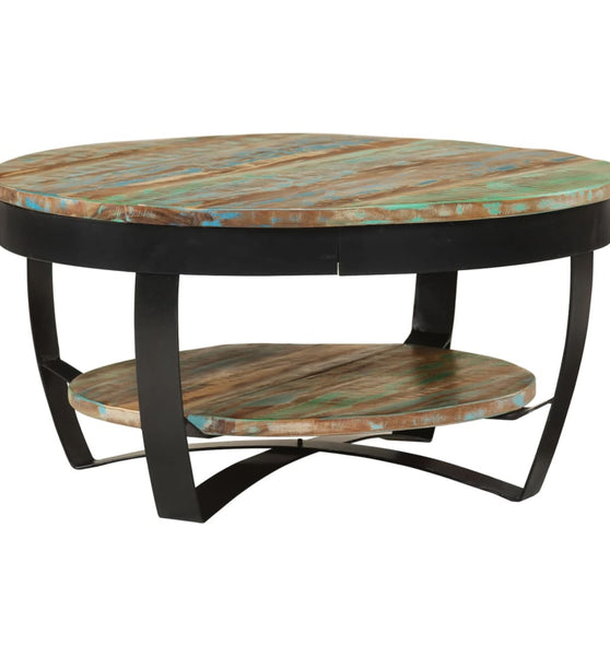Couchtisch mit Ablage Altholz Massiv 65x32 cm