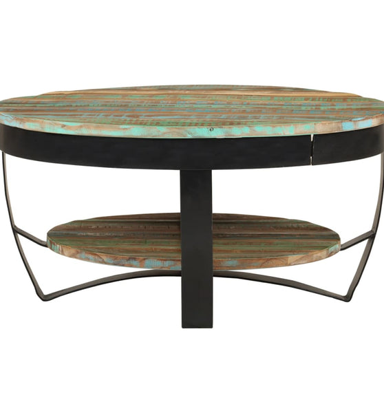 Couchtisch mit Ablage Altholz Massiv 65x32 cm
