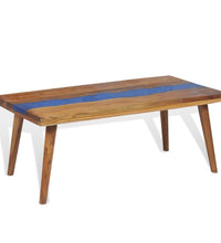 Couchtisch Teak Harz 100x50x40 cm