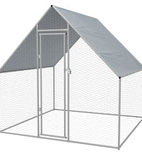 Outdoor-Hühnerkäfig 2x2x1,92 m Verzinkter Stahl