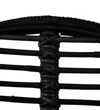 Esszimmerstühle 4 Stk. Natur Rattan Schwarz