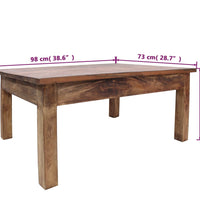 Couchtisch Massives Mahagoniholz 98x73x45 cm