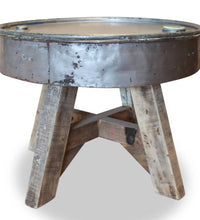 Couchtisch Gemischtes Altholz 60x45 cm Silbern