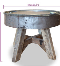 Couchtisch Gemischtes Altholz 60x45 cm Silbern