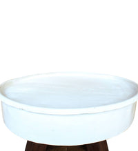 Couchtisch Altholz Massiv 60x45 cm Weiß