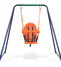 2-in-1 Einzelschaukel und Babyschaukel Orange