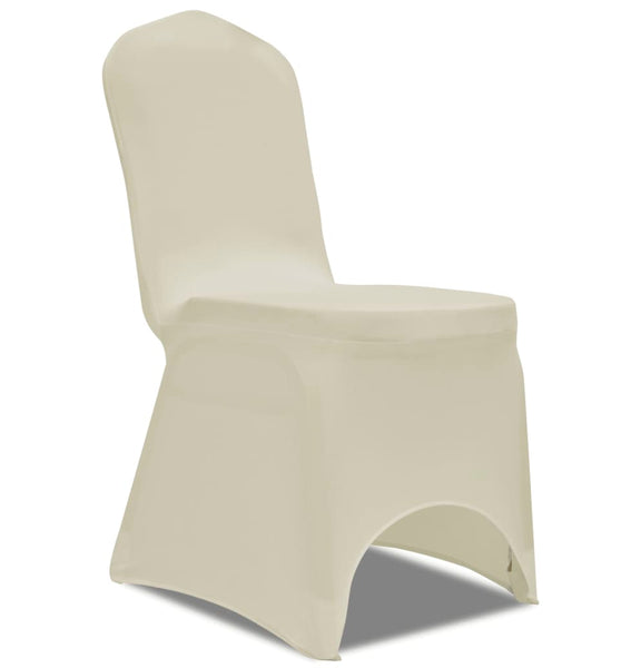 Stretch-Stuhlhussen 100 Stk. Creme