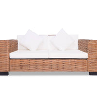 Sofa-Set 15-tlg. Natur Rattan