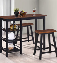 Bar Set 3 Stück MDF Schwarz