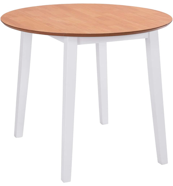 Esstisch Klappbar Rund MDF Weiß
