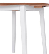 Esstisch Klappbar Rund MDF Weiß