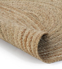 Teppich Jute Geflochten 120 cm Rund