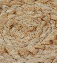 Teppich Geflochten Jute 150 cm Rund