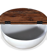 Couchtisch Altholz Massiv Weiß Schalenform