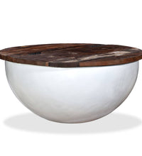 Couchtisch Altholz Massiv Weiß Schalenform