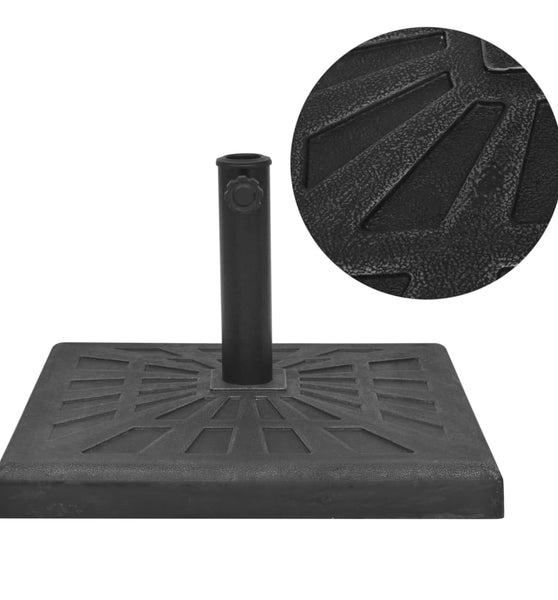 Sonnenschirmständer Harz Quadratisch Schwarz 19 kg
