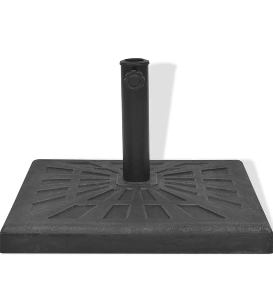 Sonnenschirmständer Harz Quadratisch Schwarz 19 kg