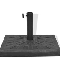 Sonnenschirmständer Harz Quadratisch Schwarz 19 kg