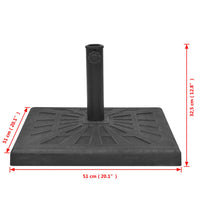 Sonnenschirmständer Harz Quadratisch Schwarz 19 kg