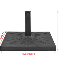 Sonnenschirmständer Quadratisch Schwarz 12 kg