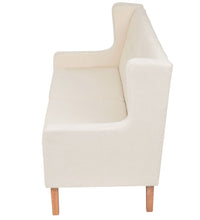 2-Sitzer Sofa Stoff Cremeweiß