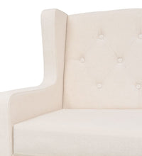 2-Sitzer Sofa Stoff Cremeweiß