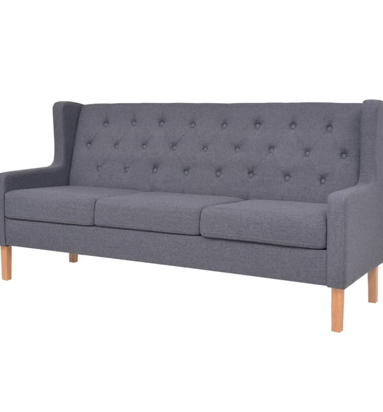 3-Sitzer Sofa Stoff Grau