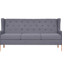 3-Sitzer Sofa Stoff Grau
