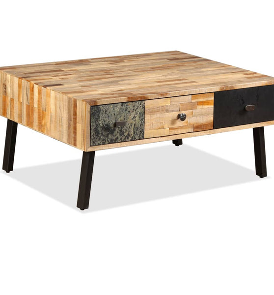 Couchtisch Recyceltes Massivholz Teak 90x65x40 cm