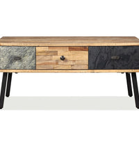 Couchtisch Recyceltes Massivholz Teak 90x65x40 cm