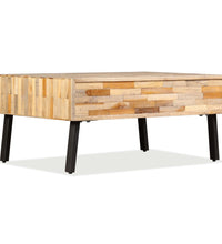 Couchtisch Recyceltes Massivholz Teak 90x65x40 cm