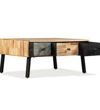 Couchtisch Recyceltes Massivholz Teak 90x65x40 cm