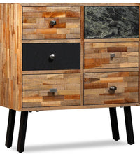 Beistellschrank mit 6 Schubladen Recyceltes Teakholz 70x30x76cm