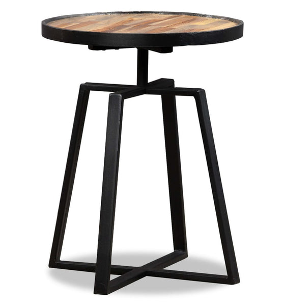 Beistelltisch Rund Recyceltes Massivholz Teak