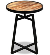Beistelltisch Rund Recyceltes Massivholz Teak