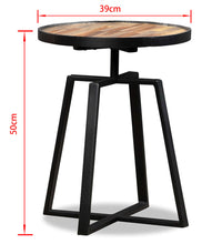 Beistelltisch Rund Recyceltes Massivholz Teak