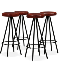 Barhocker 4 Stk. Echtleder