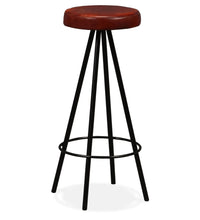 Barhocker 4 Stk. Echtleder