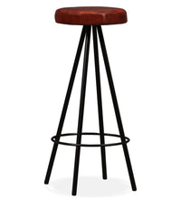 Barhocker 4 Stk. Echtleder