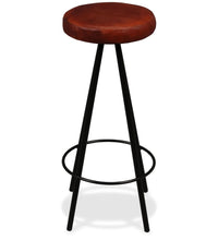 Barhocker 4 Stk. Echtleder