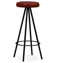 Barhocker 4 Stk. Echtleder