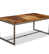 Esstisch Massivholz und Stahl 180 cm