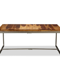 Esstisch Massivholz und Stahl 180 cm